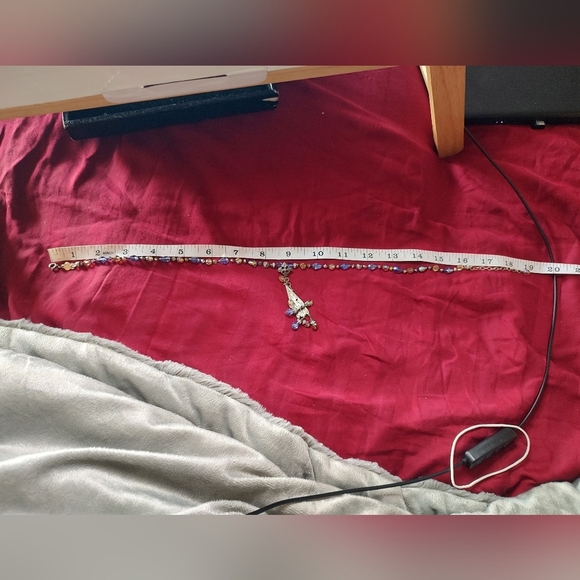 Lori Frantz-Koenig Bundle Hand Beaded Austrian Crystals Brass Necklace E… - Picture 10 of 16